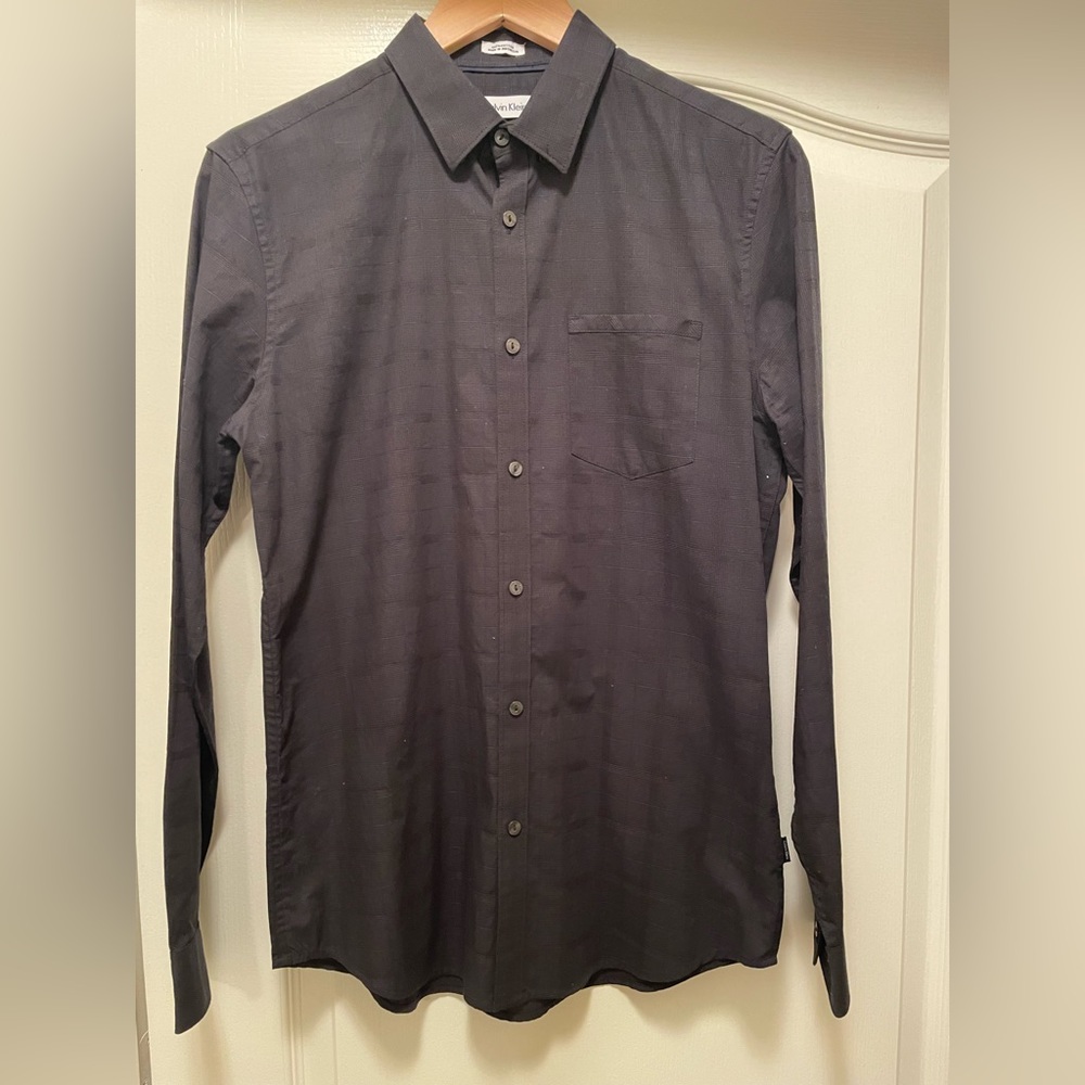 Calvin Klein Mens Slim Fit Dress Shirt Sz S